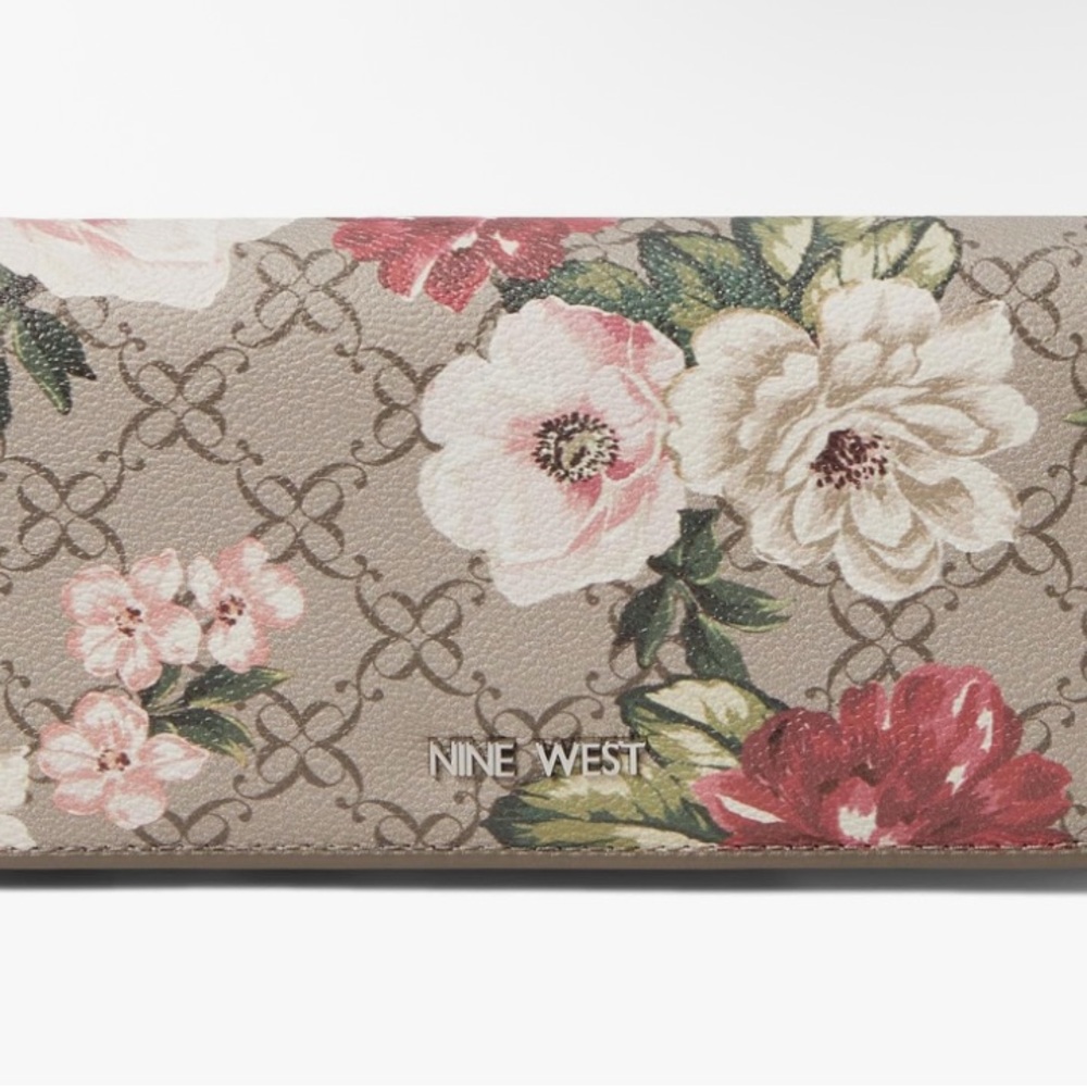 Nine West Floral Women's Wallet - Beige and Pink